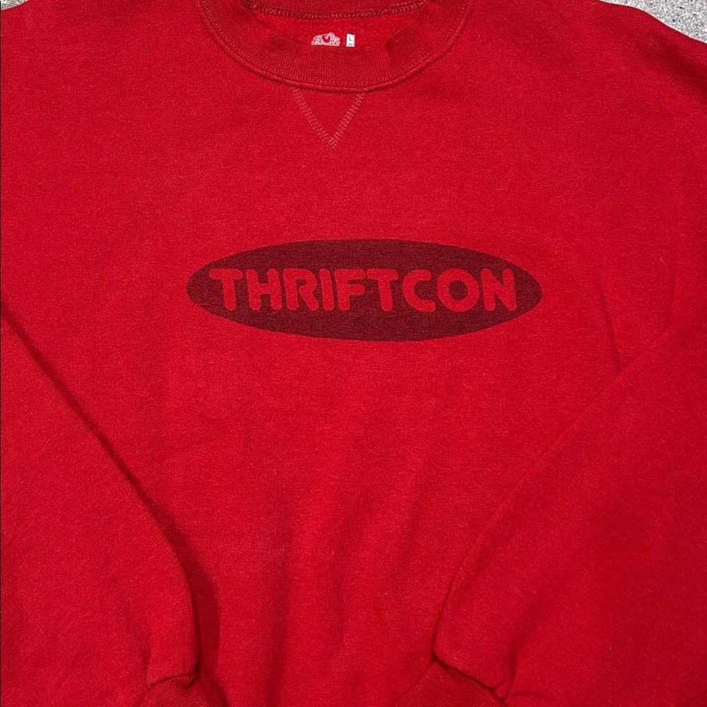Fruit of the Loom Red Crewneck Sweater - Picture 2 of 5